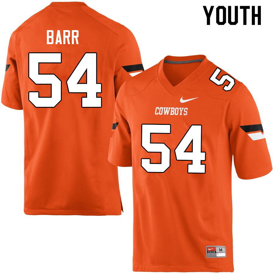 Youth #54 Silas Barr Oklahoma State Cowboys College Football Jerseys Sale-Orange